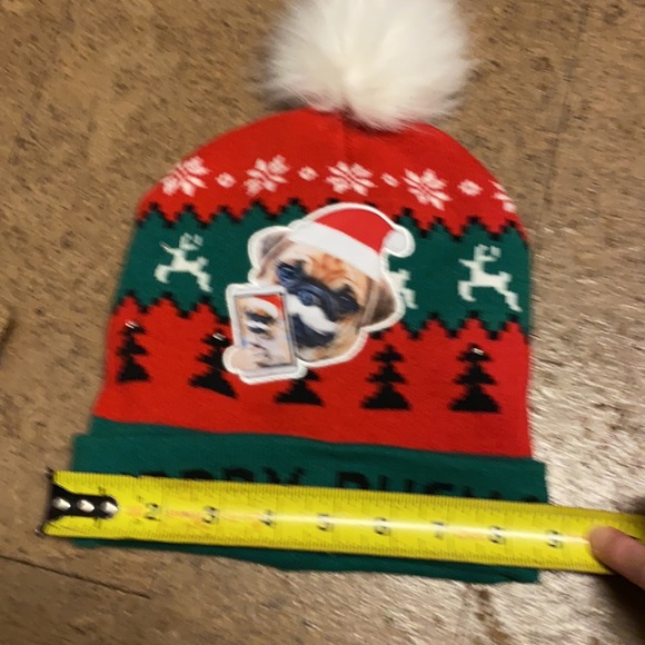 Merry Pug Mas Lighted Hat - Picture 4 of 8